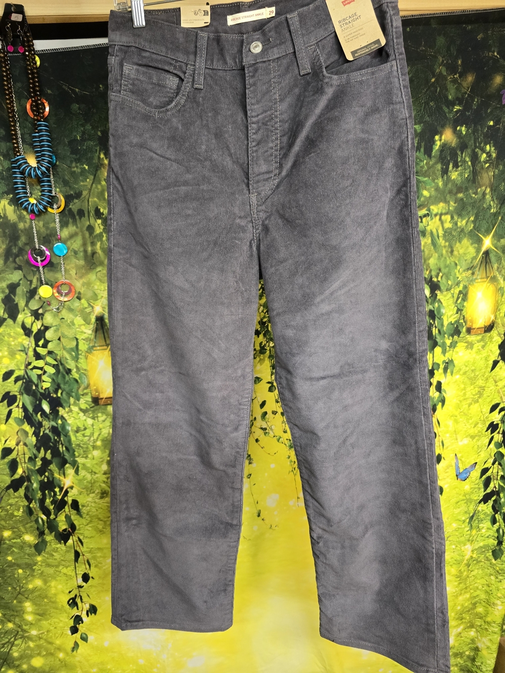 #150 Levi's Men's Gray Corduroy Straight-Leg Pants